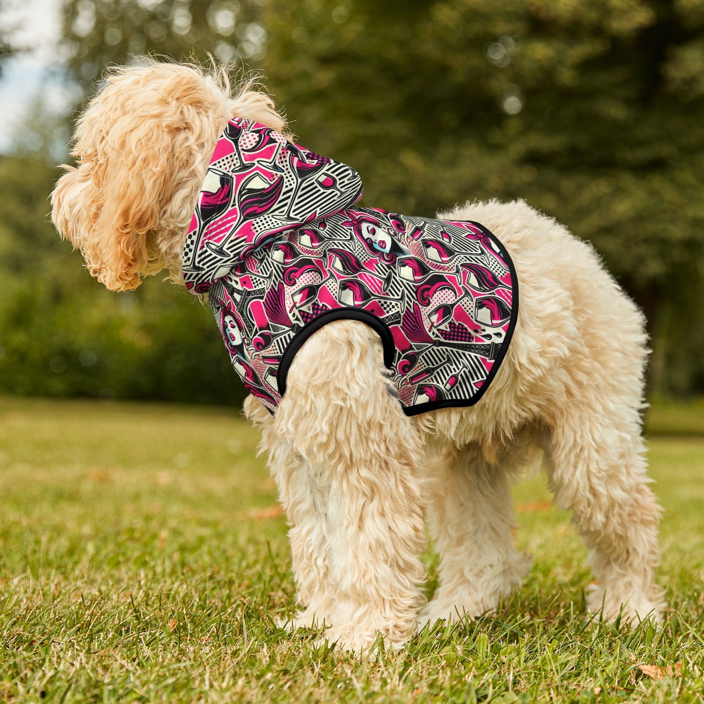 Eiffel De Chic Fashion Pink Super Cute Cat Dog Matching Pet Hoodie