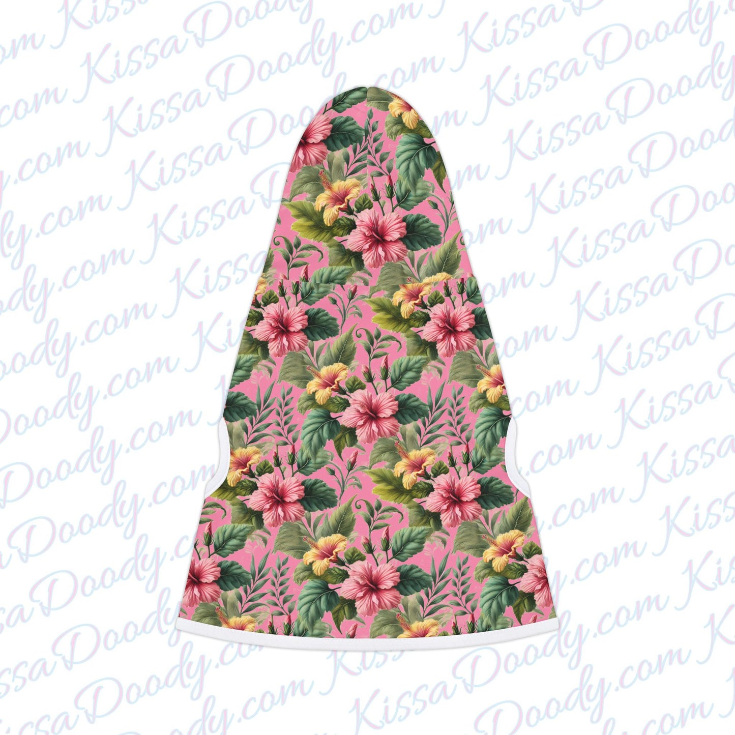 Summer Hibiscus Vibes Super Cute Floral Cat Dog Matching Pet Fur Hoodie Sweatshirt Exclusively by Kissa Doody (owner outfit sold SEPARATELY)