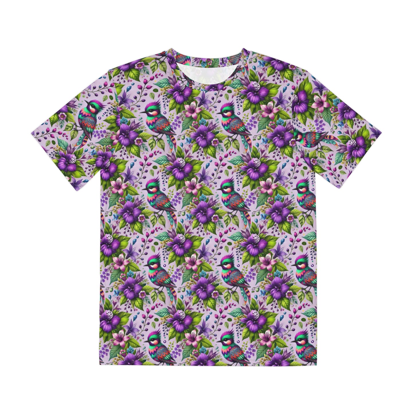 Mrs. Woodpecker Bird Print Super Soft Men's Polyester Tee