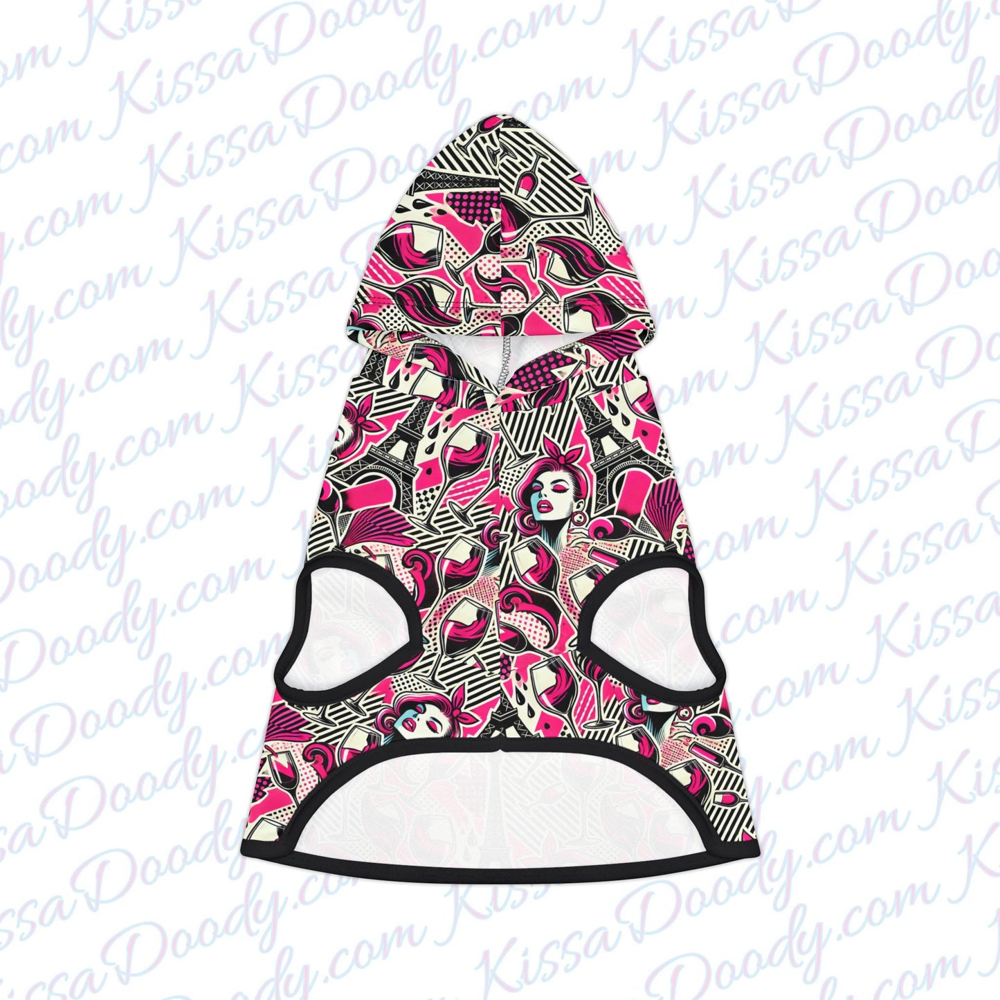 Eiffel De Chic Fashion Pink Super Cute Cat Dog Matching Pet Hoodie