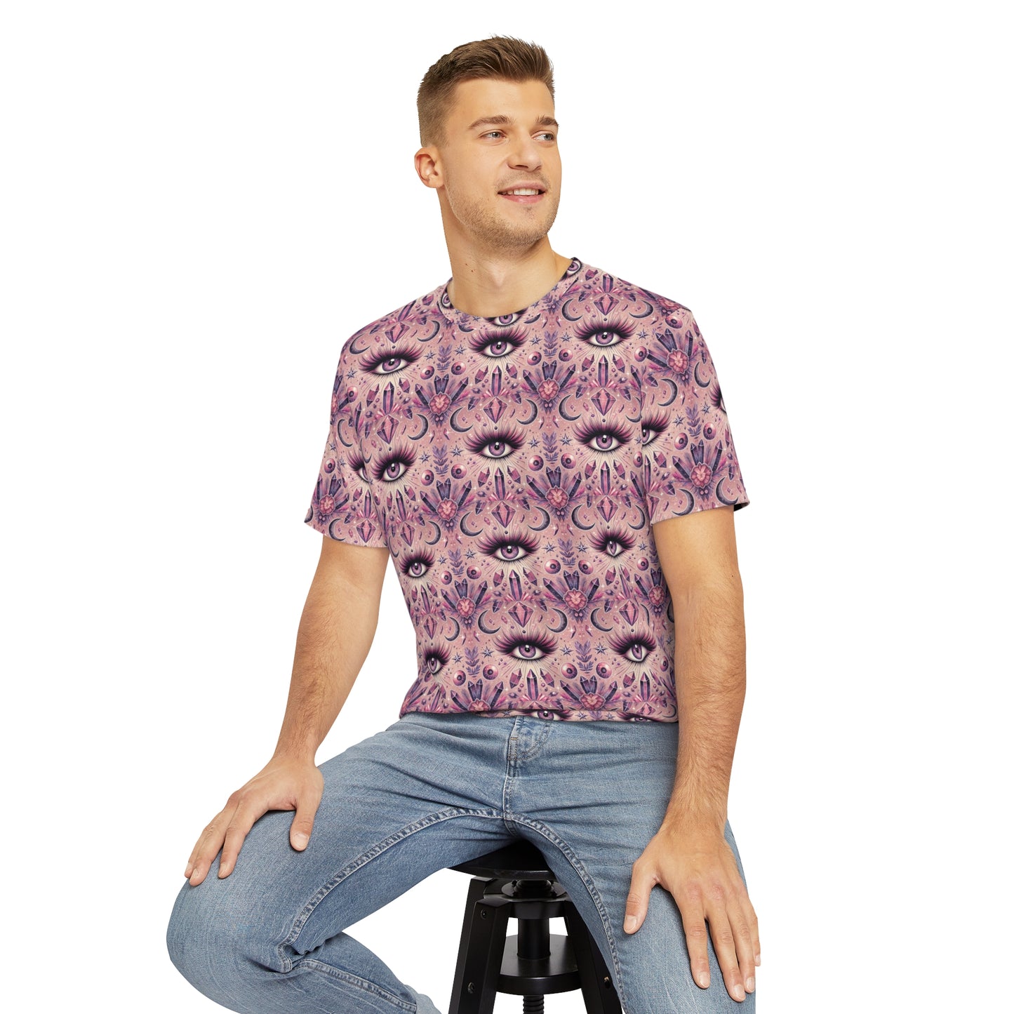 All Seeing Eyelash Super Soft Men's Polyester Tee