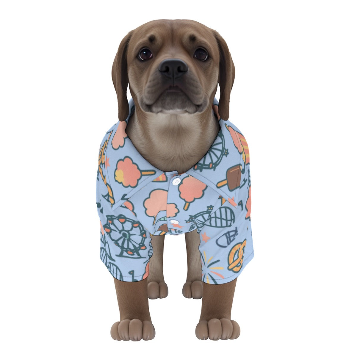 Pet's Hawaiian Shirt - Disney Theme Park Snack Print for Family Vacation Owner Outfit Also Available