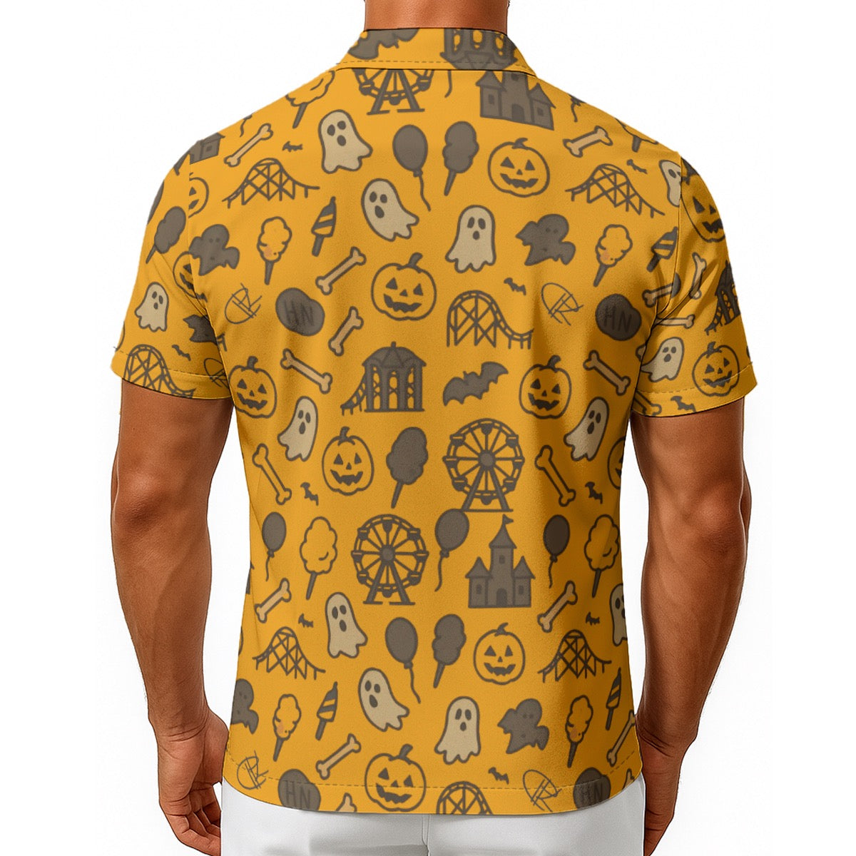 Theme Park Closed Forever Halloween Matching Couples All-Over Print Men's Shirt With Button Closure