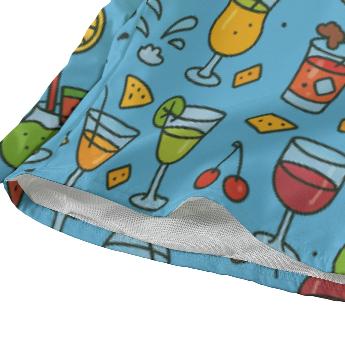 Cheers rom The Pool Deck All-Over Print Men‘s Beach Shorts With Lining Matching Couples Swimsuit