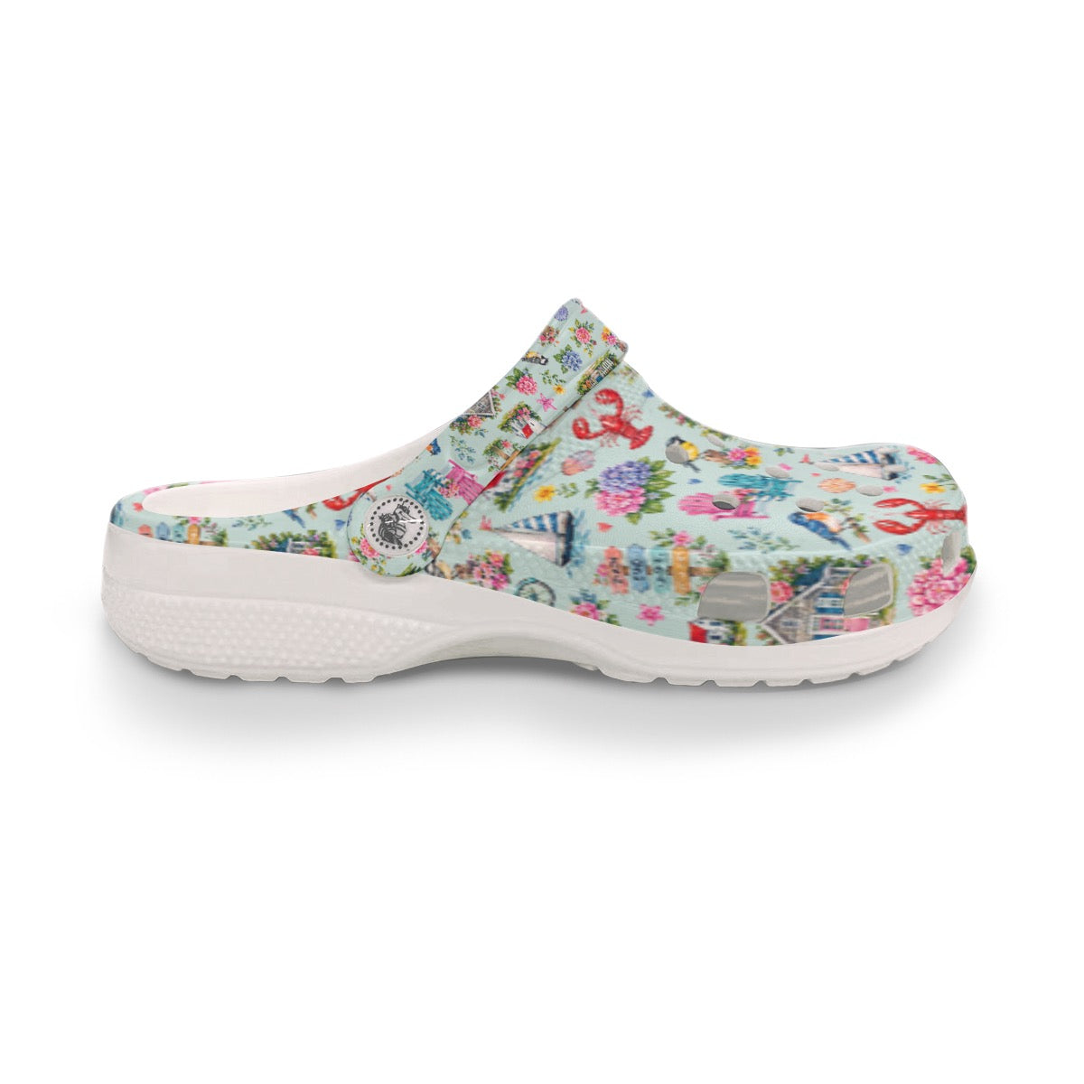 Classic Cape Cod Colorful Floral All-Over Print Women's Classic Clogs