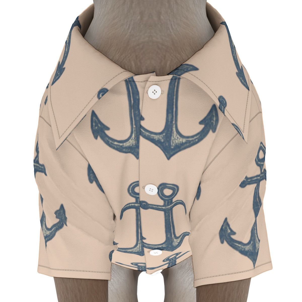 Pet Hawaiian Shirt Dog Anchor Sailing Cruise Outfit Matching Men's Sold Separately