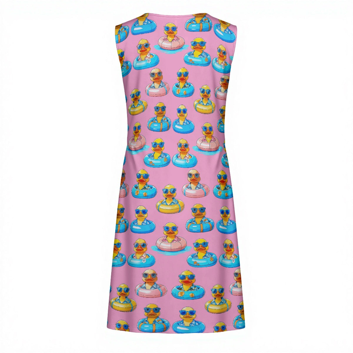 Pink Rubber Fuck Print Women's Hoop Cruise Vacay Dress Matching Men's Available Separately