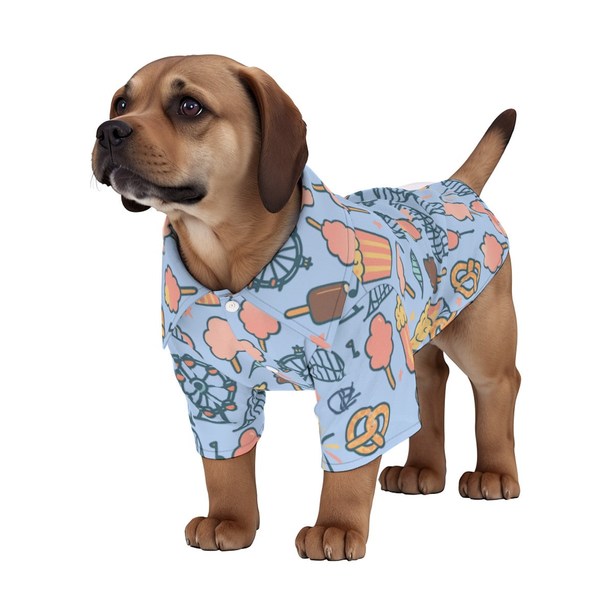 Pet's Hawaiian Shirt - Disney Theme Park Snack Print for Family Vacation Owner Outfit Also Available