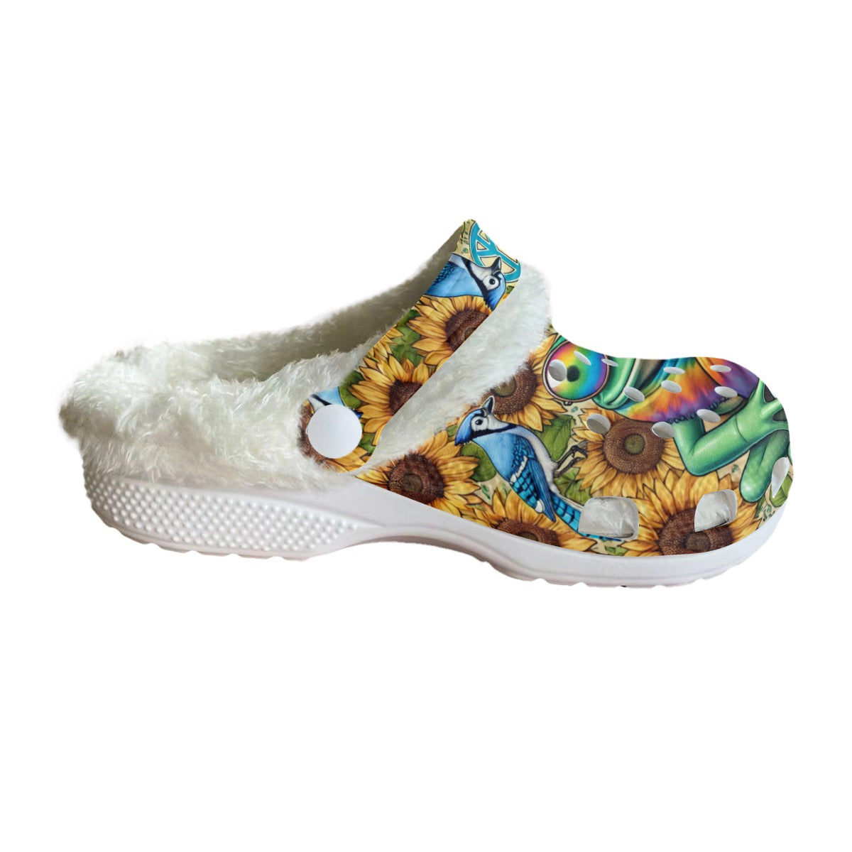 Peace Love & Frogs Women's Classic Fleece Lined Clogs - Versatile Garden Sandals