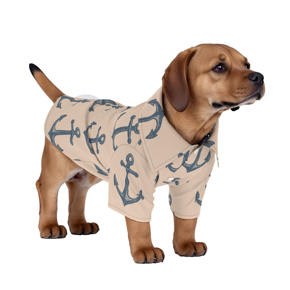Pet Hawaiian Shirt Dog Anchor Sailing Cruise Outfit Matching Men's Sold Separately