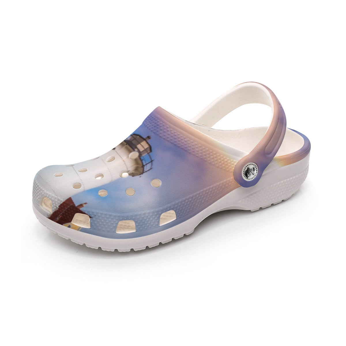 Women's Cape Cod Lighthouse Print Garden Clogs Lightweight EVA SandalsAnti-Slip Sole Beach Shoes