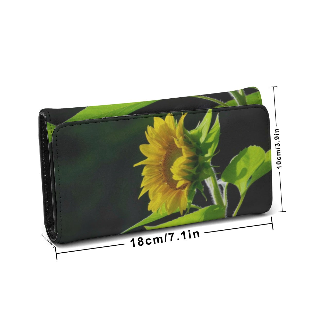 Single Sunflower in Sunlight Foldable Wallet ā Original Photography by Kissa Doody