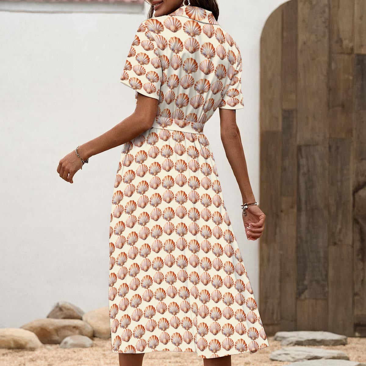 Nautical Seashell Sand Dress for Women – Beachy Resort & Cruise Outfit