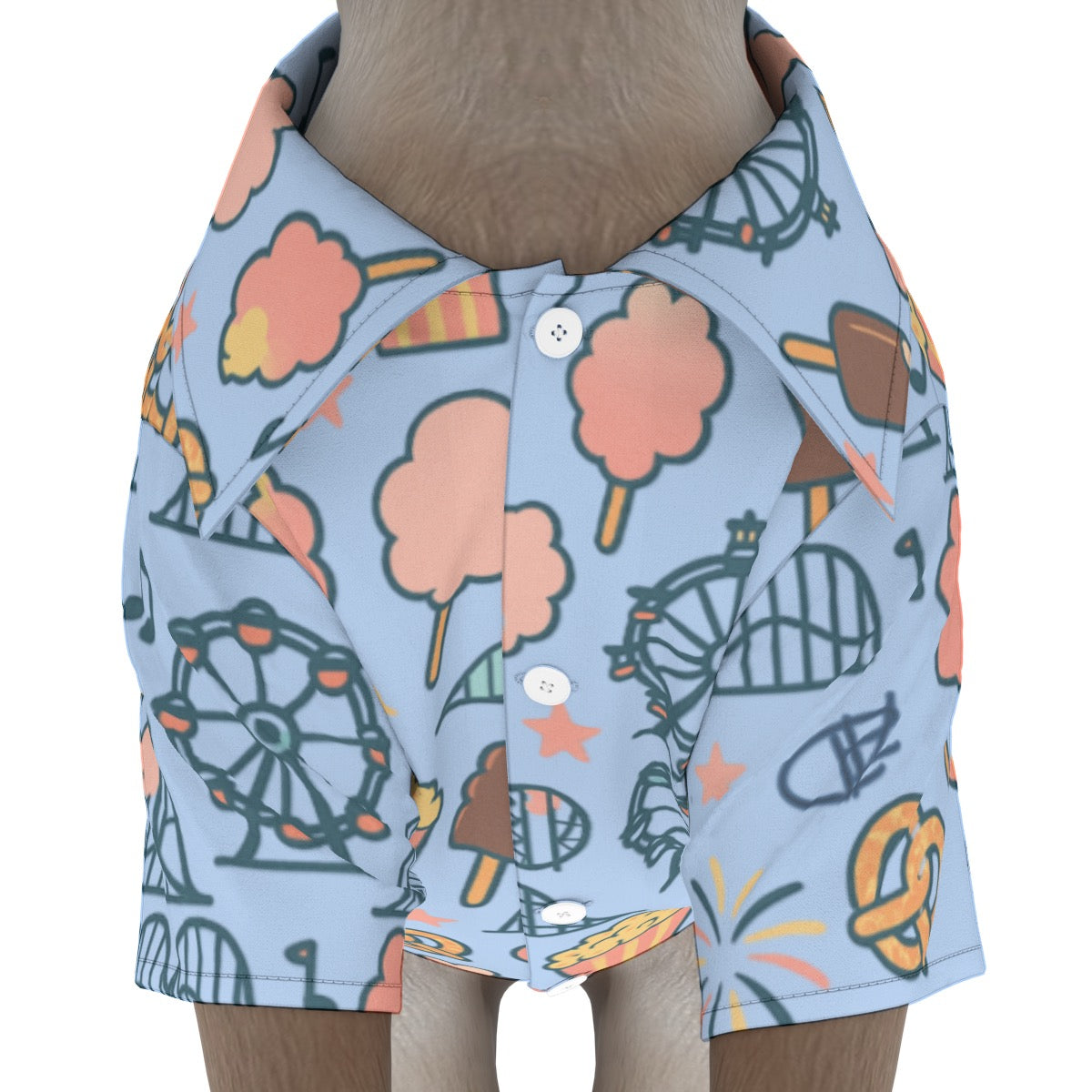 Pet's Hawaiian Shirt - Disney Theme Park Snack Print for Family Vacation Owner Outfit Also Available
