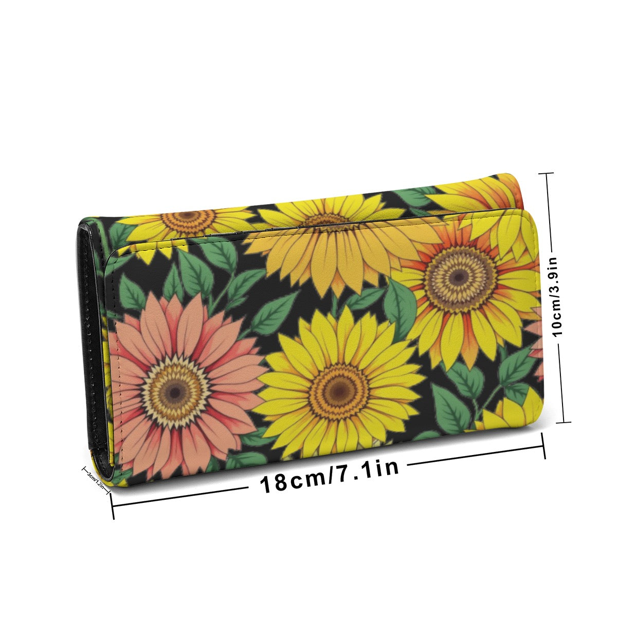 Sunflower Nights Yellow & Black Card Holder Foldable Wallet