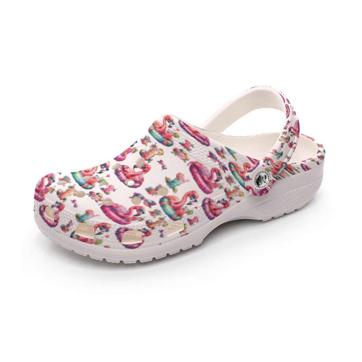 Women's Classic Clogs - Pink Flamingo Pool Party Crocs for Beach & Cruise Vacations