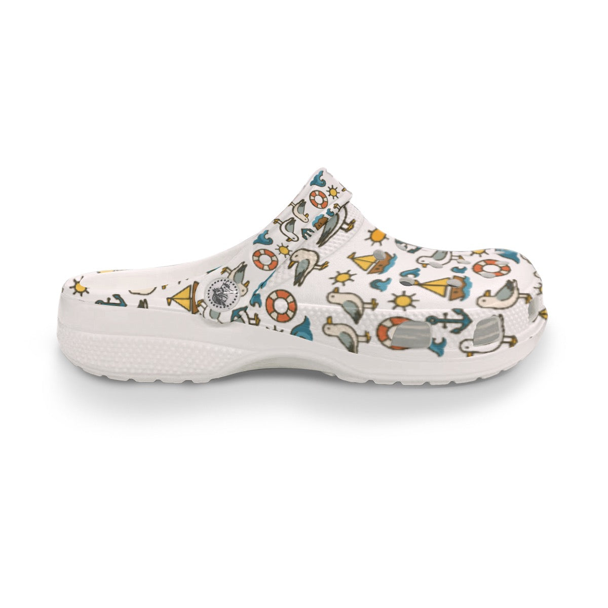 Cruise Life Women's Nautical Print Clogs - Lightweight EVA Comfort Sandals for Indoor & Outdoor Wear