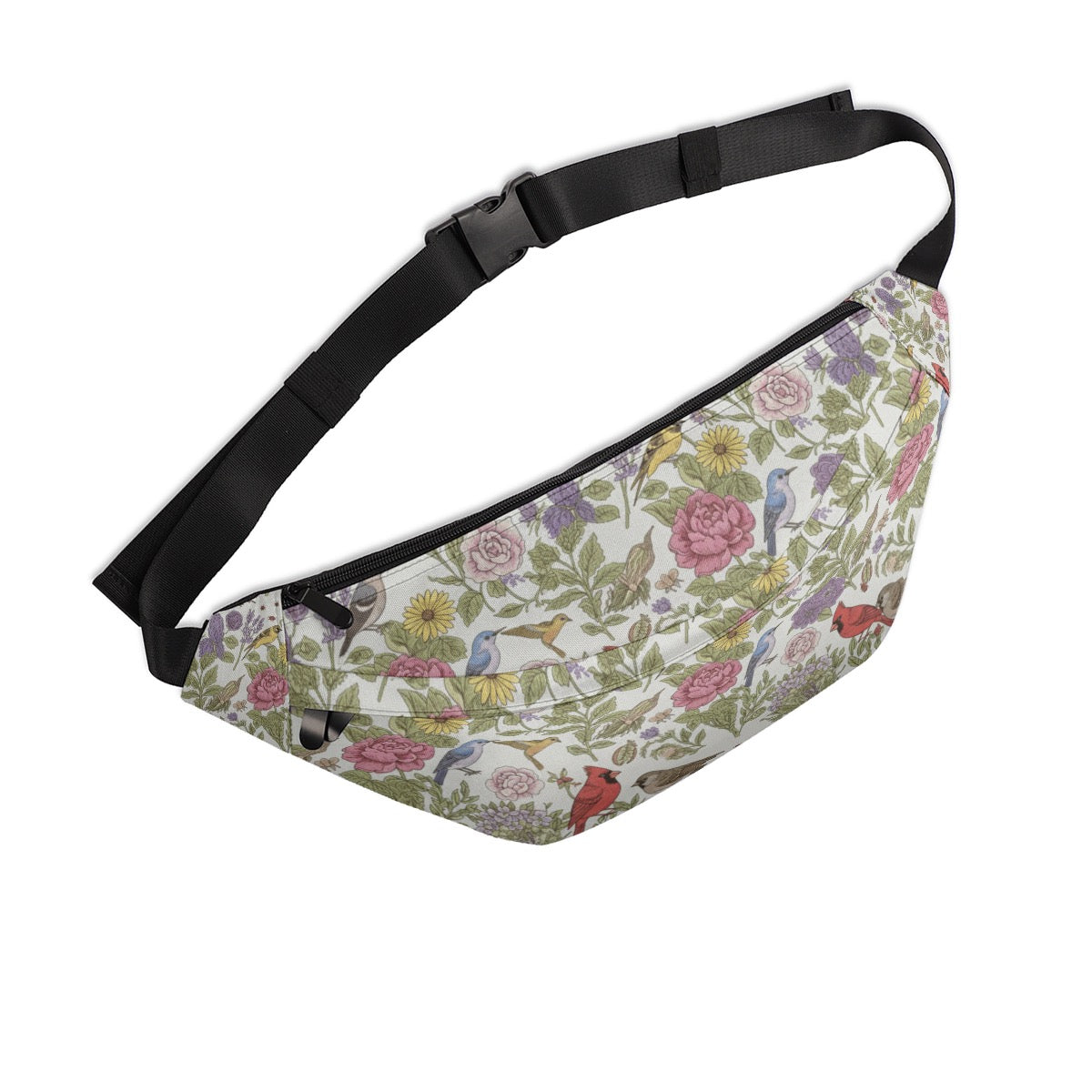 Vintage Birds on Benches Sling Bag Stylish, Lightweight Travel Fanny Pack for Everyday Use