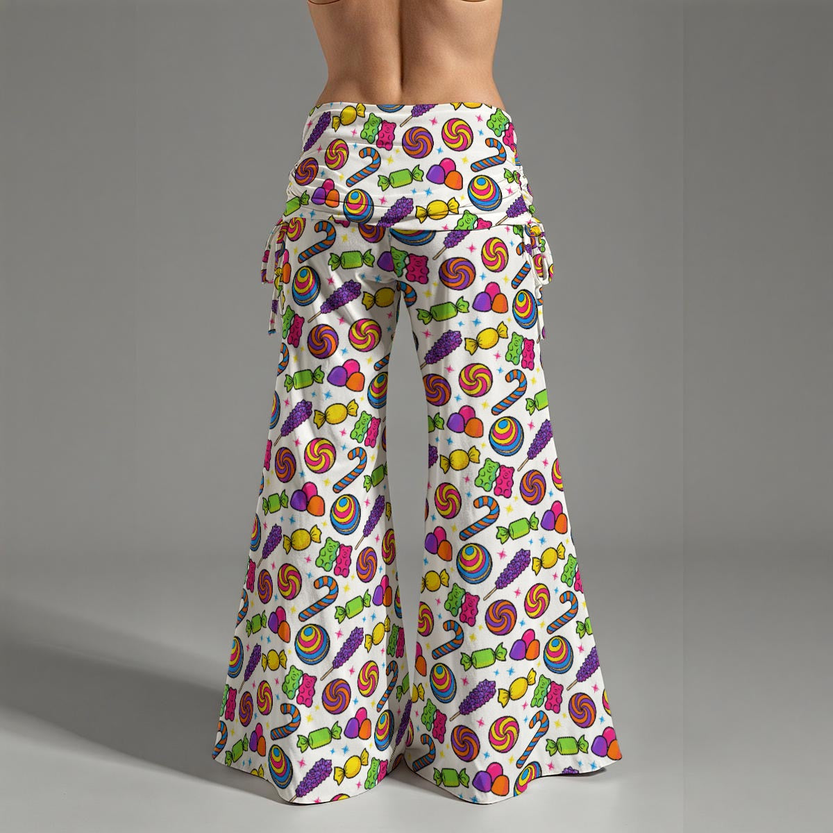 90s Retro Candy Yoga Pants for Women ā Colorful Nostalgic Print Leggings