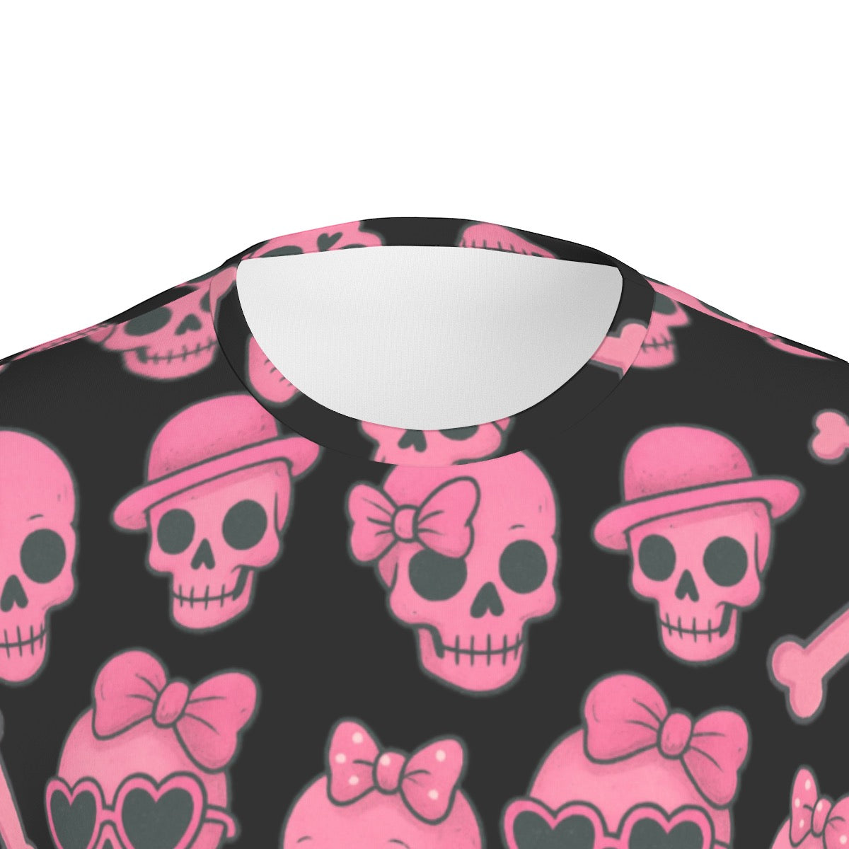 Pink Skull & Bones Men's Sports T-Shirt Soft & Breathable High Elastic Microfiber