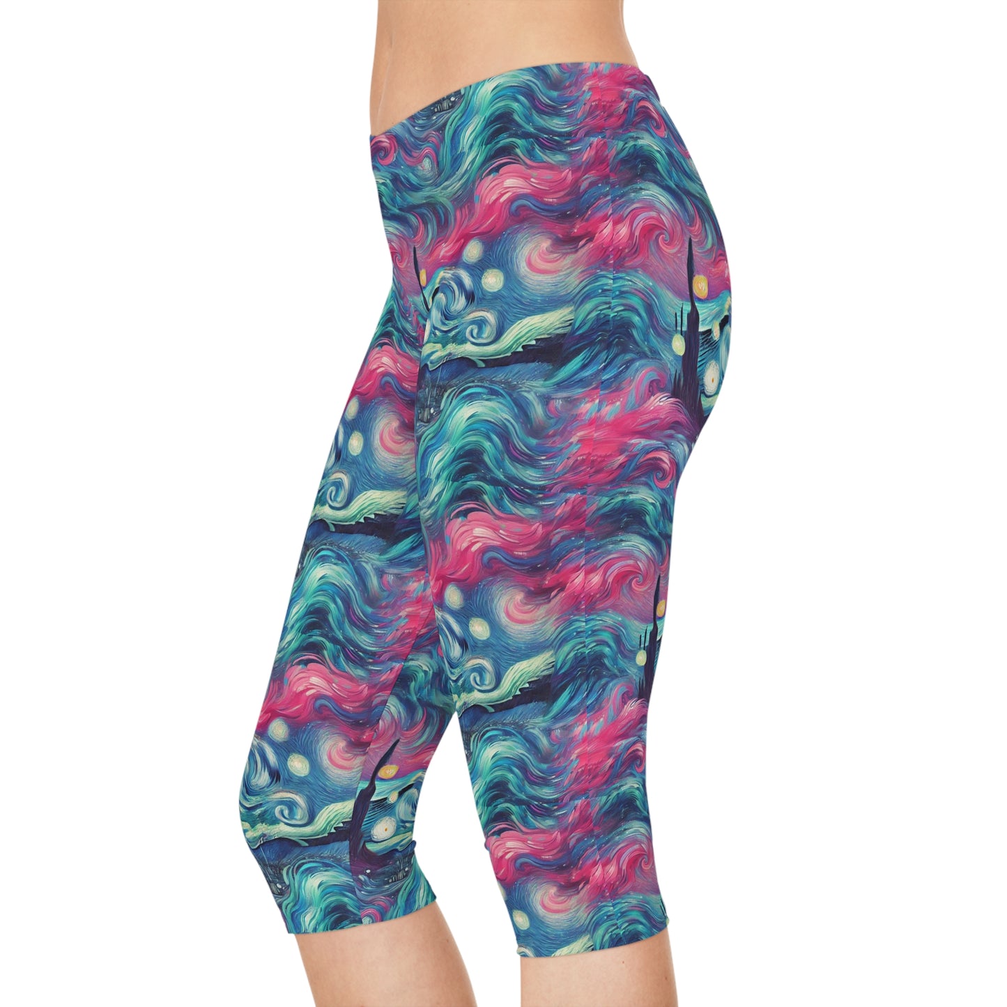Mister Gogh Called Spring Summer Women Capri Impressionism Pants for Vacation Summer Concert Parties Spring Trends by Kissa Doody