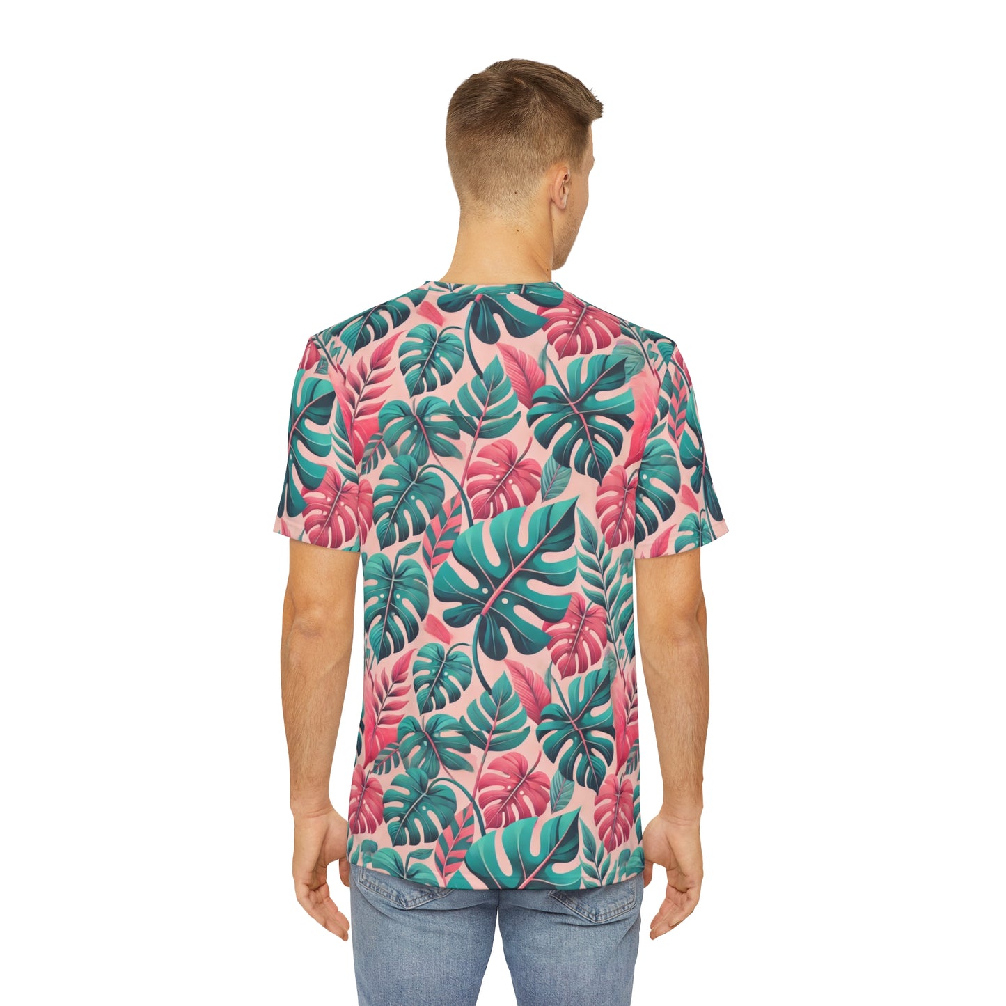 Don't Worry Leaf Print Super Soft Men's Polyester Tee
