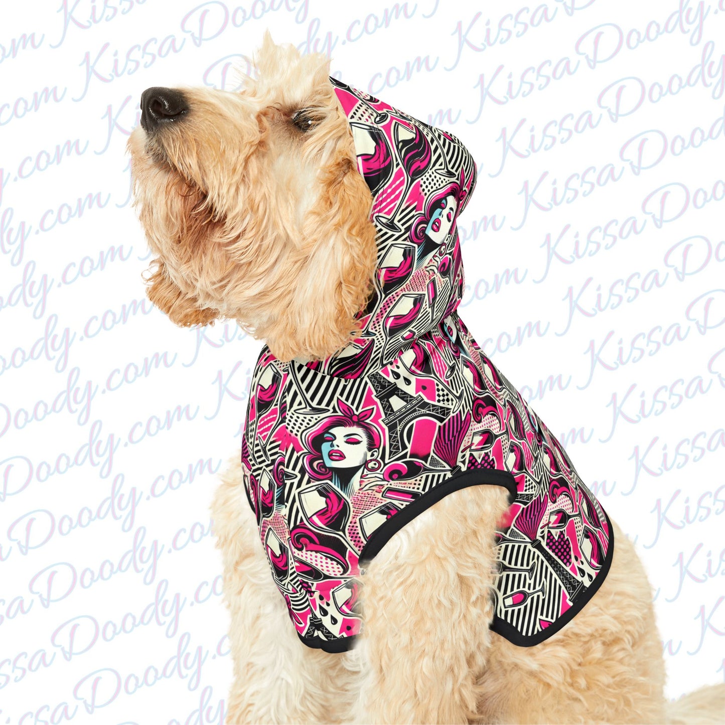 Eiffel De Chic Fashion Pink Super Cute Cat Dog Matching Pet Hoodie