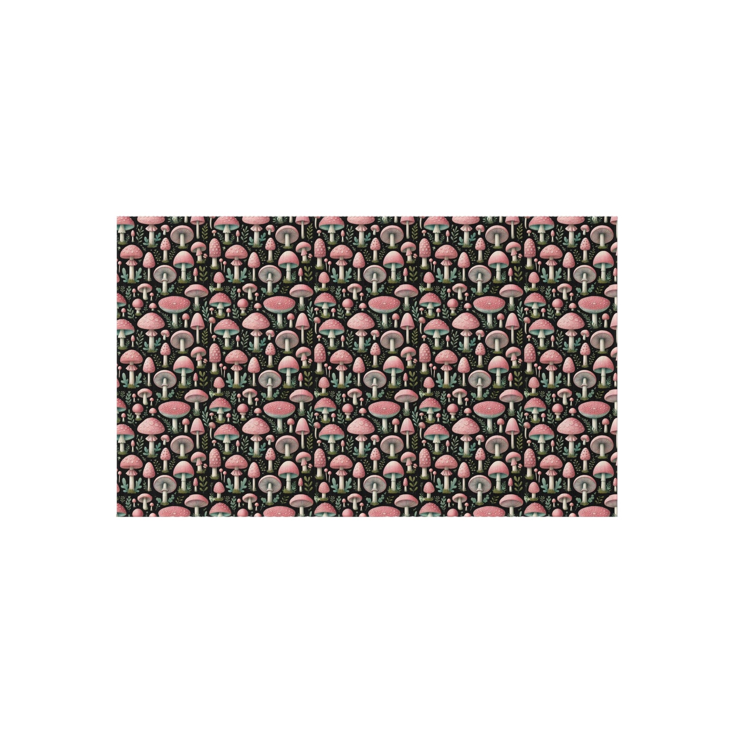 Pink Mushroom Rug Print Indoor Outdoor Rug Pink Decor Bedroom Custom Mat Home Decor Exclusively by Kissa Doody