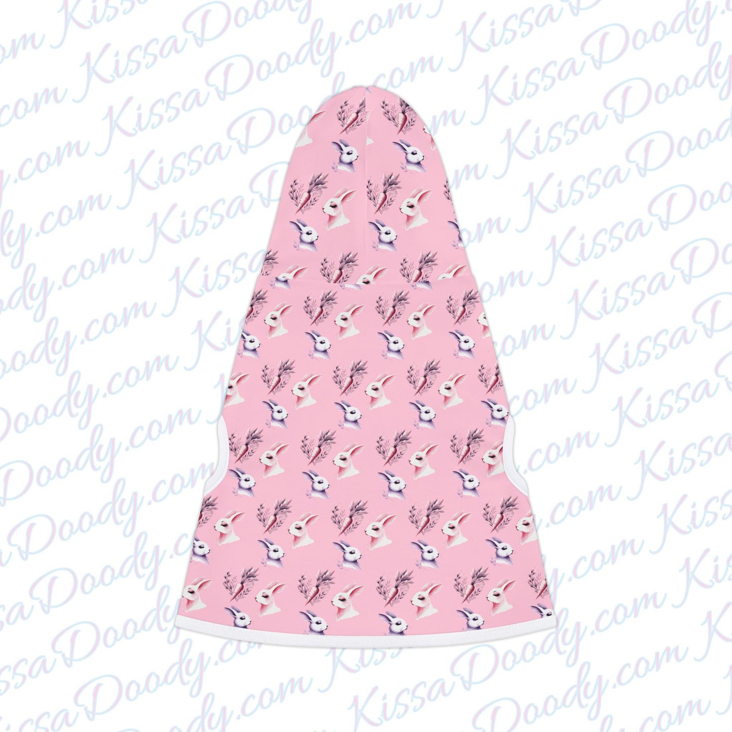 Spring Bunny Pink Pet Sweatshirt Cat Dog Owner Easter Present Gift Idea Pet Hoodie by Kissa Doody (Adult Matching Dress Sold SEPARATELY)