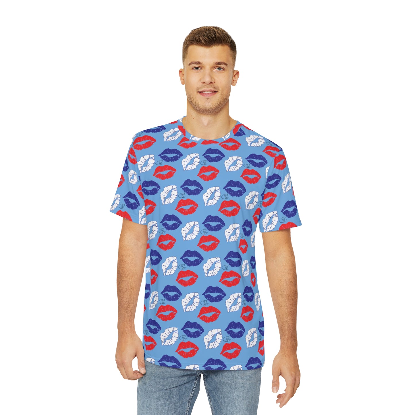 Kisses In America Mens Super Soft Polyester Tee