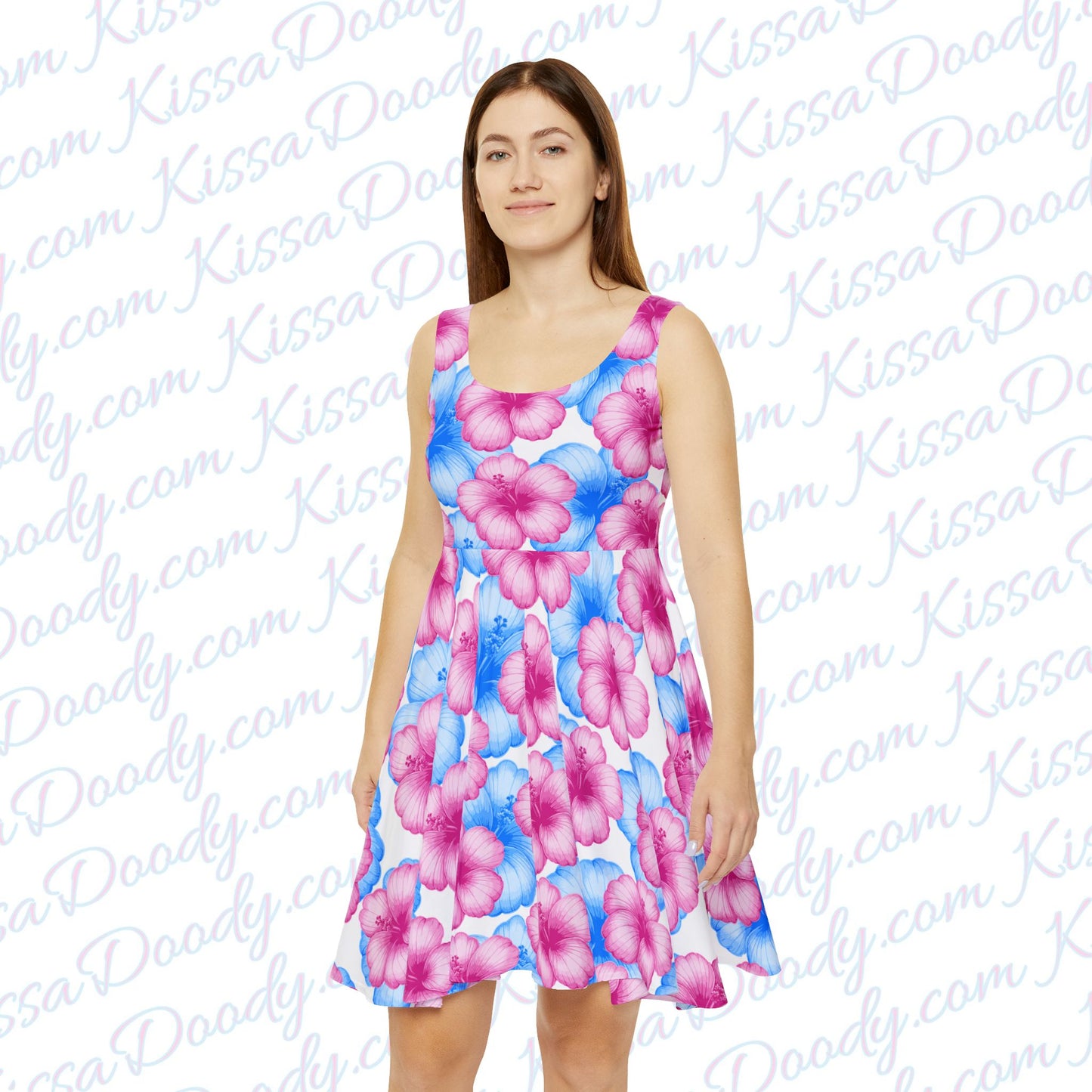 Flower ME Up Pink & Blue Womens Dress