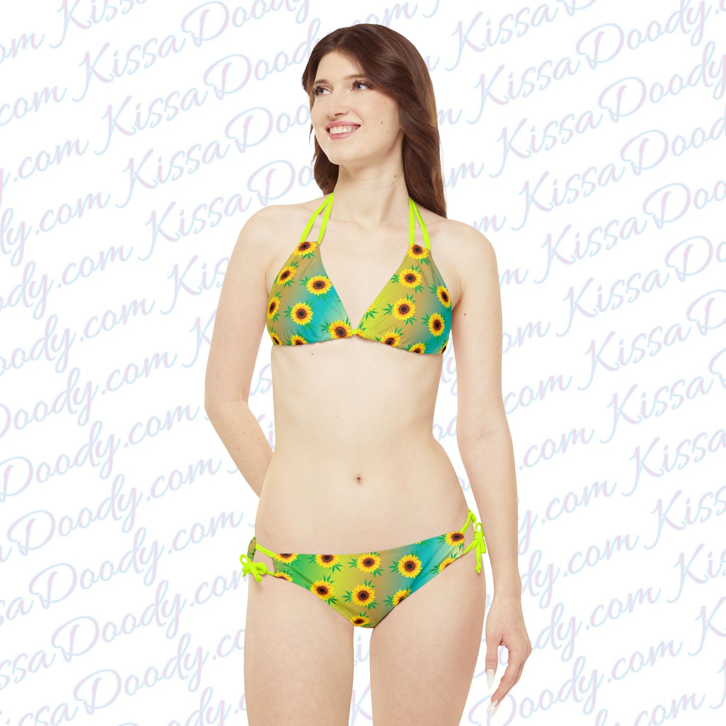 Sunflower Daze Womens Hemp Bikini Swim Set