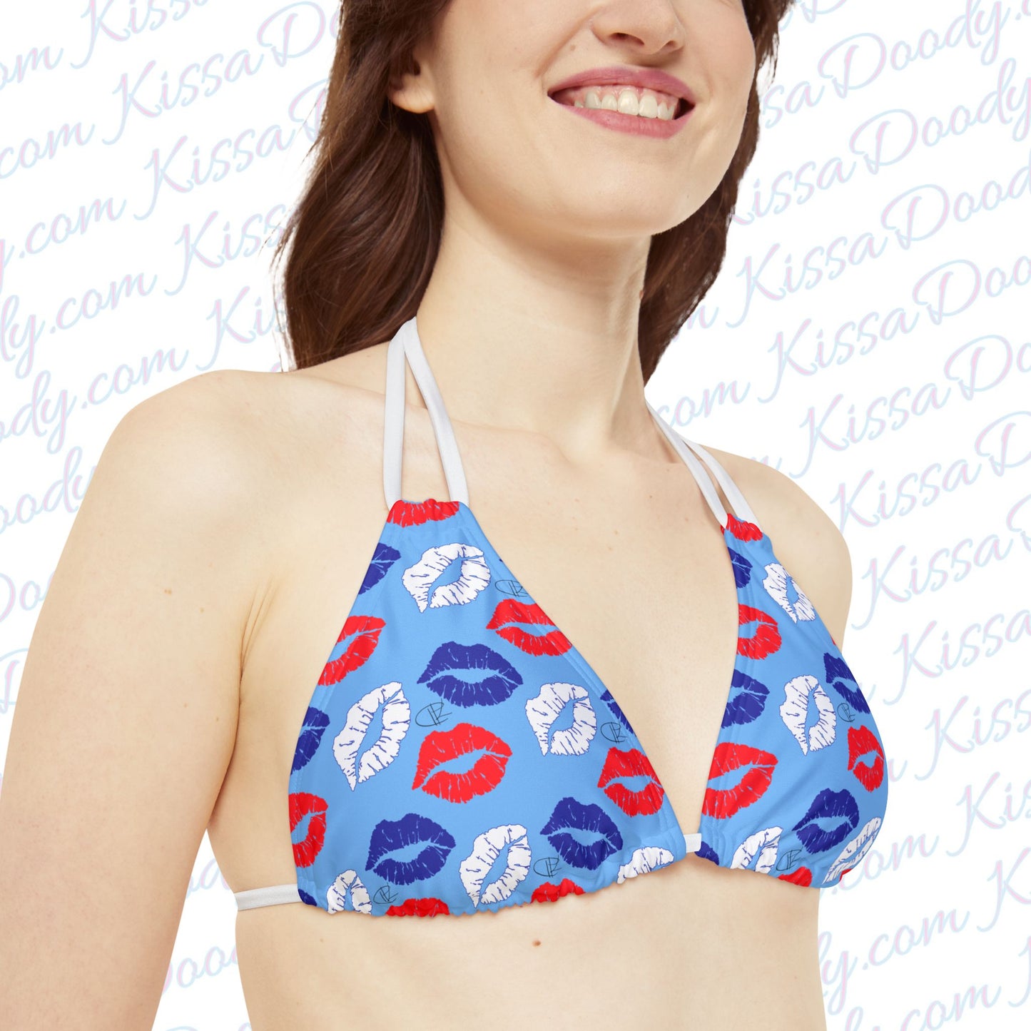 Kisses In America Womens Bikini Swim Set