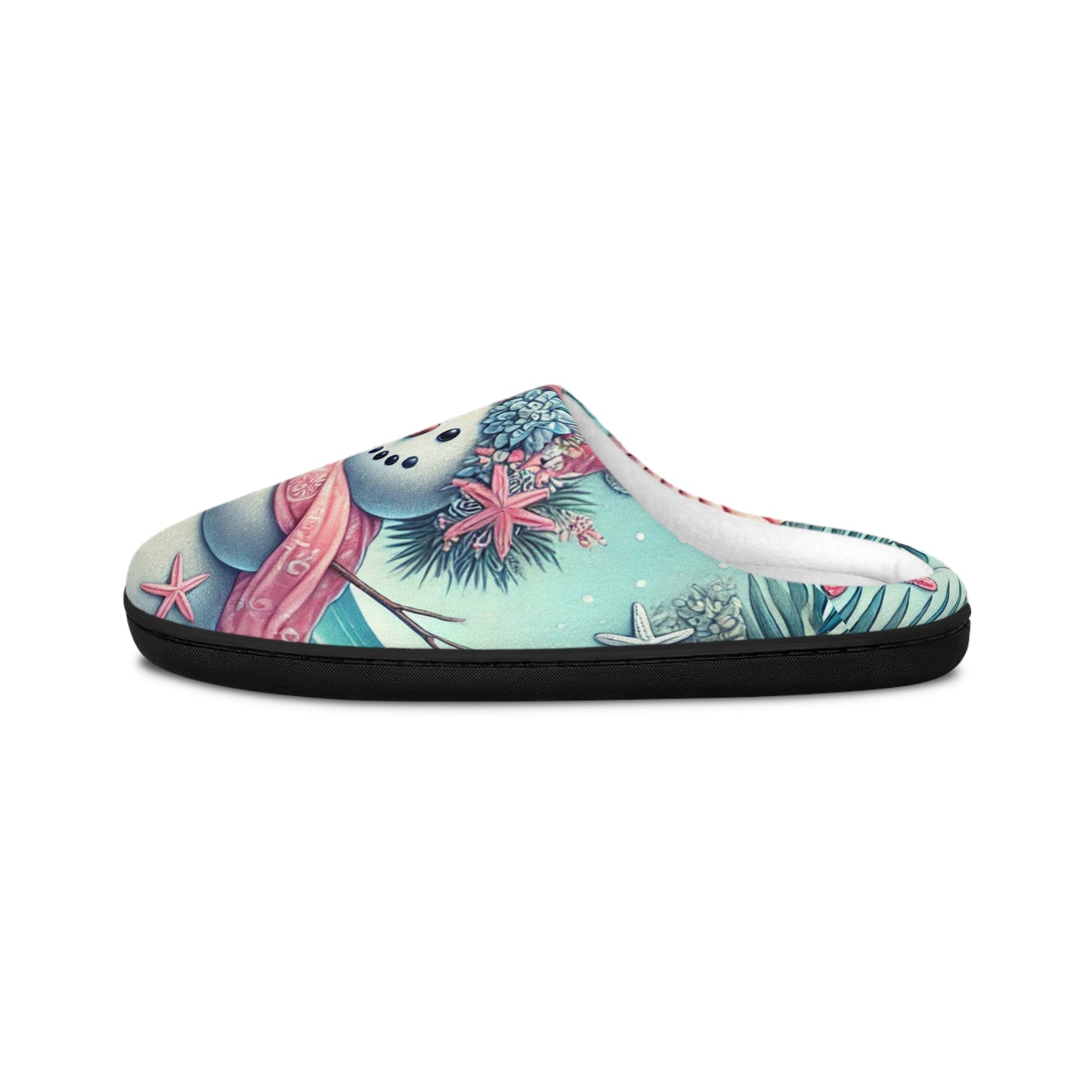 Snow Woman on the Beach Women's Indoor Slippers