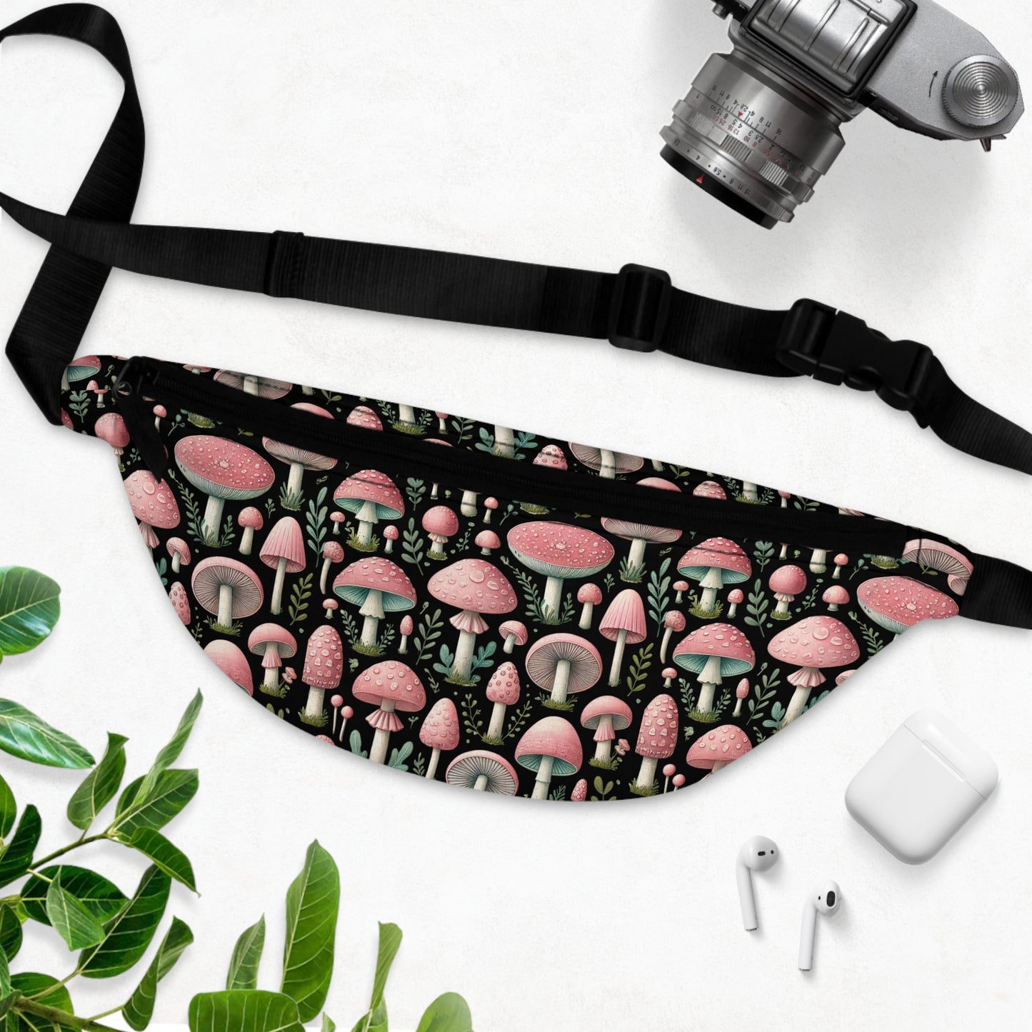 Pink Mushroom Super Cute Travel Fanny Pack