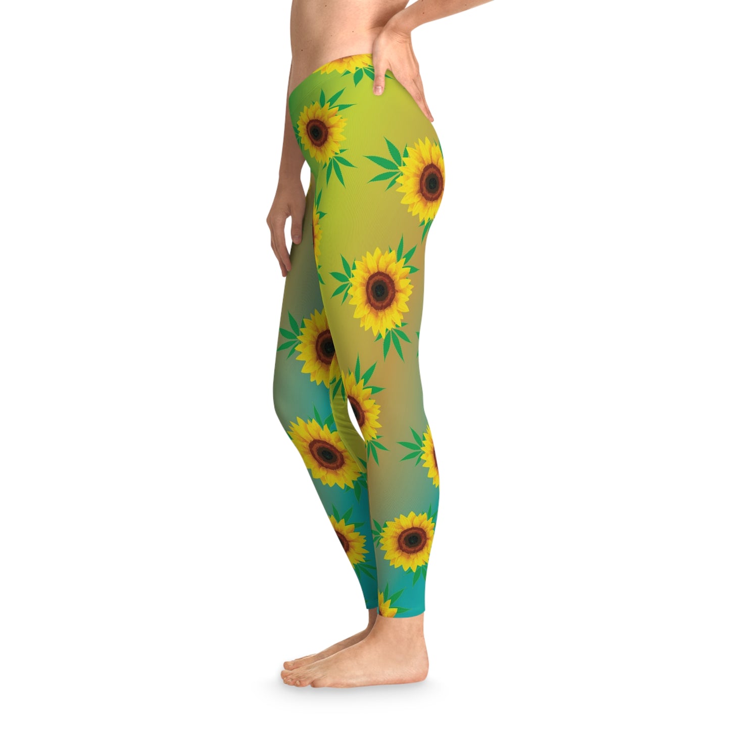 Sunflower Daze Hemp Womens Stretchy Leggings