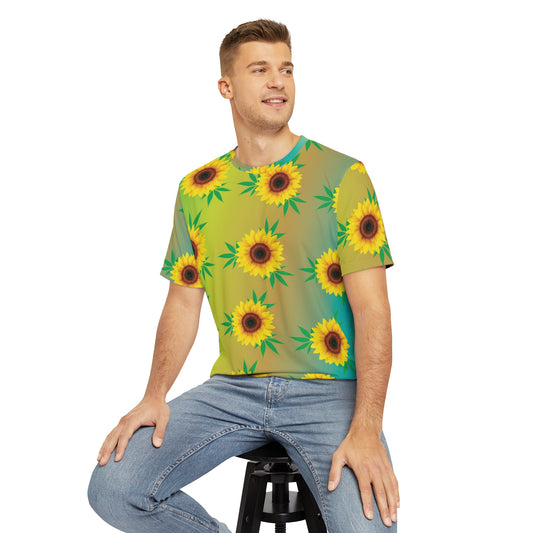 Sunflower Daze Super Soft Mens Polyester Tee Shirt