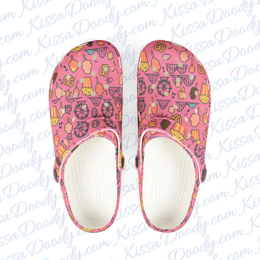 Magical Park Day Slay in PINK Doody Destination Theme Park Matching Unisex Men Women Stylish Rubber Clog Shoes (Matching Outfits SOLD SEPARATELY)