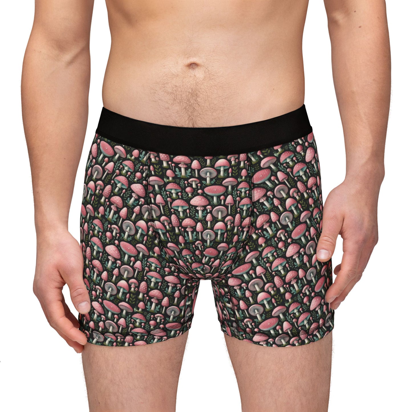 Pink Mushroom Super Sexy Men's Boxers