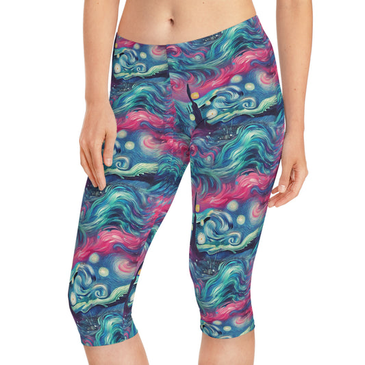 Mister Gogh Called Spring Summer Women Capri Impressionism Pants for Vacation Summer Concert Parties Spring Trends by Kissa Doody