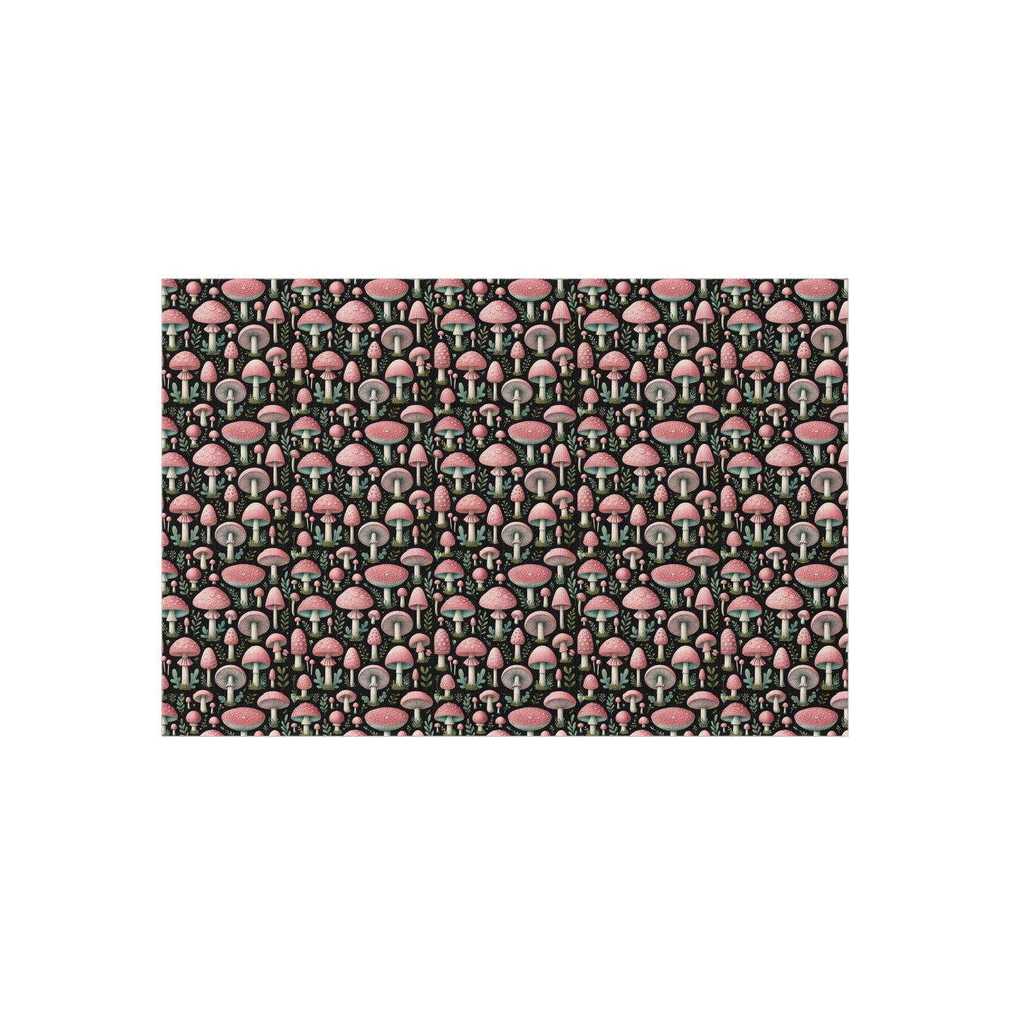 Pink Mushroom Rug Print Indoor Outdoor Rug Pink Decor Bedroom Custom Mat Home Decor Exclusively by Kissa Doody