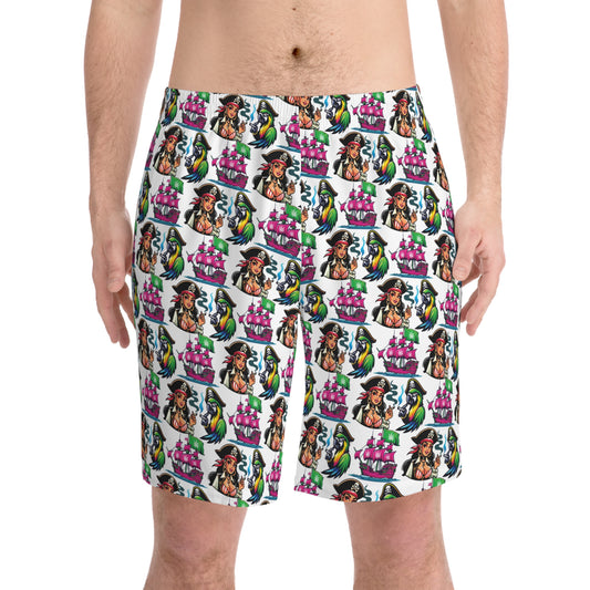 Kush Pirate Mens Elastic Beach Shorts