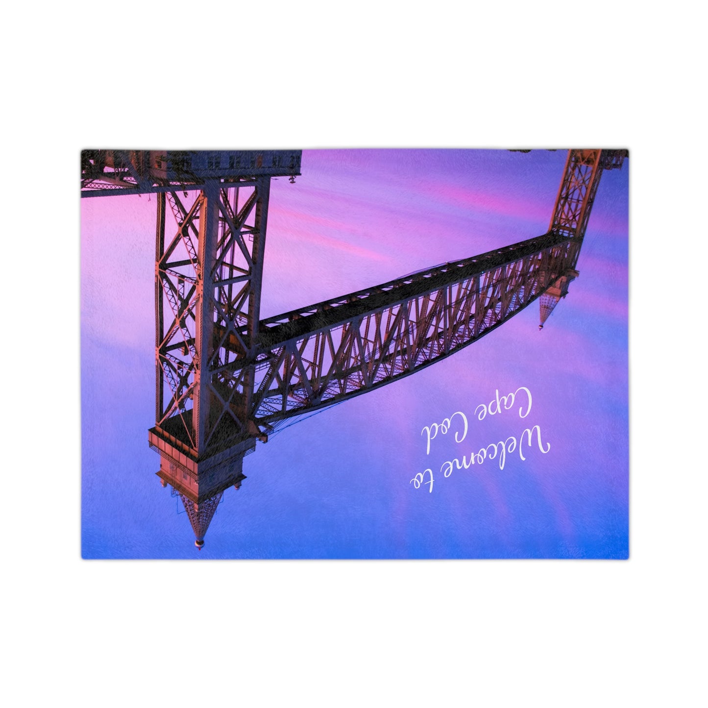 Cape Cod Train Bridge Velveteen Microfiber Blanket