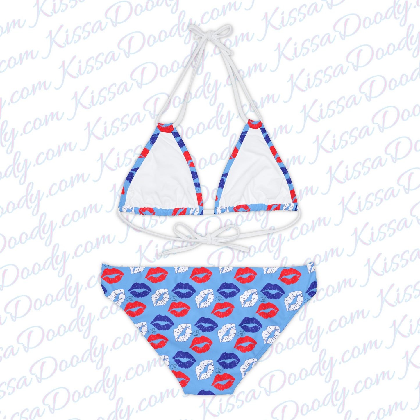 Kisses In America Womens Bikini Swim Set