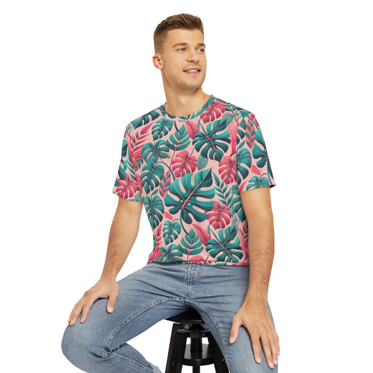 Don't Worry Leaf Print Super Soft Men's Polyester Tee