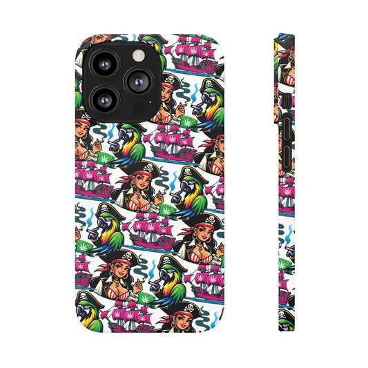 Kush Pirate Slim Case Smokin' iPhone Phone Case