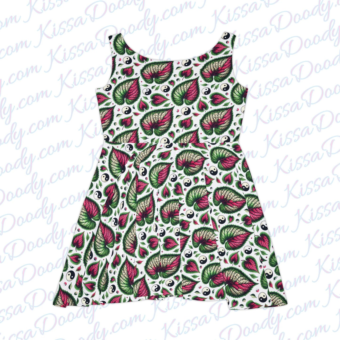 Ying-Yang Gardener Women's Leaf Print Dress