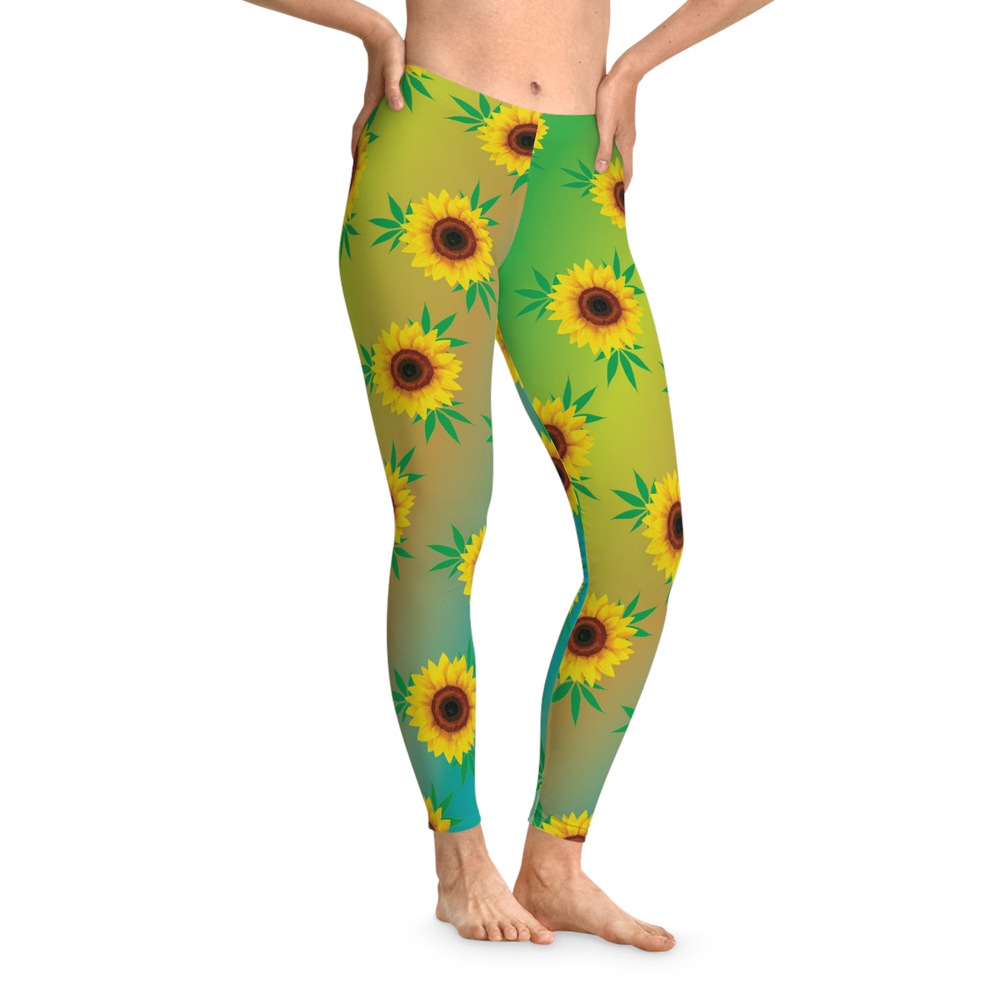 Sunflower Daze Hemp Womens Stretchy Leggings