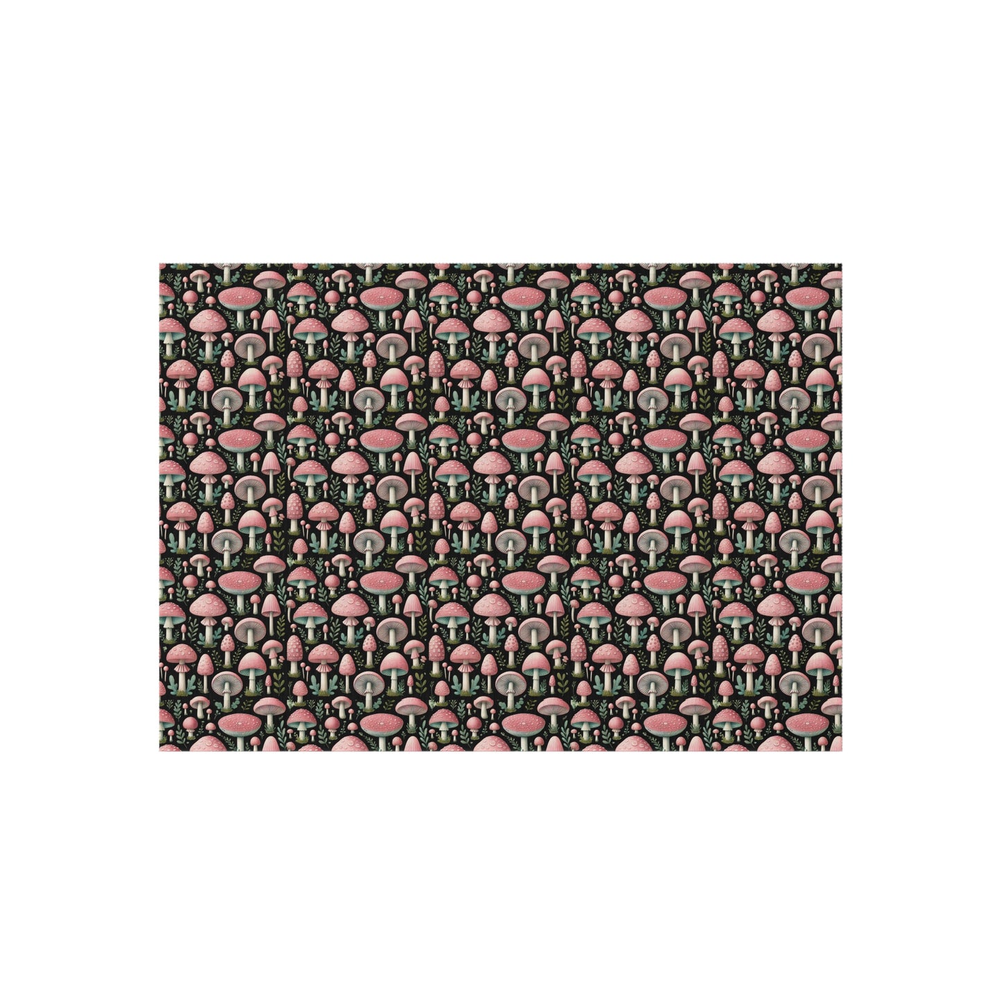 Pink Mushroom Rug Print Indoor Outdoor Rug Pink Decor Bedroom Custom Mat Home Decor Exclusively by Kissa Doody