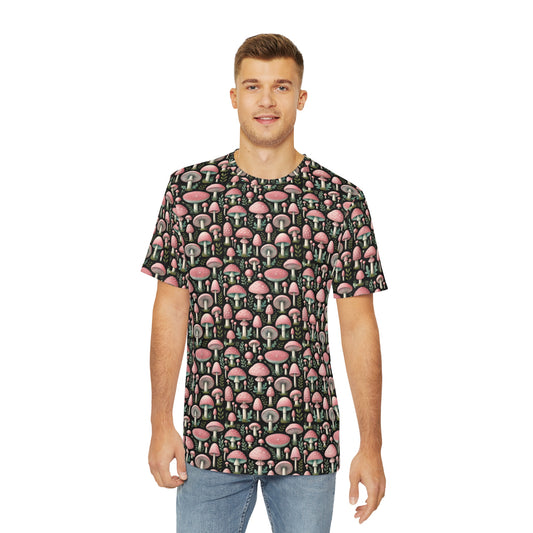 Pink Mushroom Men's Super Soft Polyester Tee